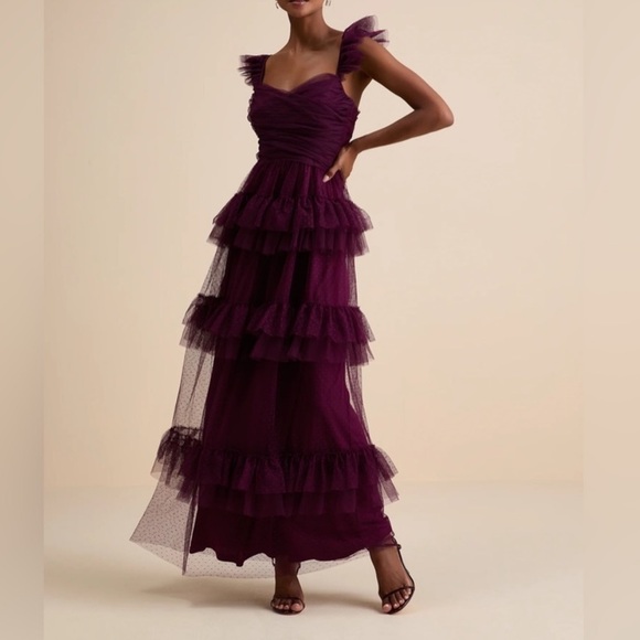 Lulus Dresses & Skirts - Lulu's Purple Tiered Ruffle Dress